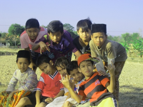 Village boys in Blega, Madura