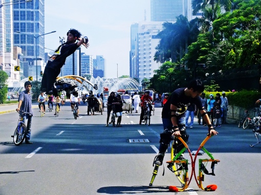 Photo of Car free day in Jakarta by daiax at Flickr